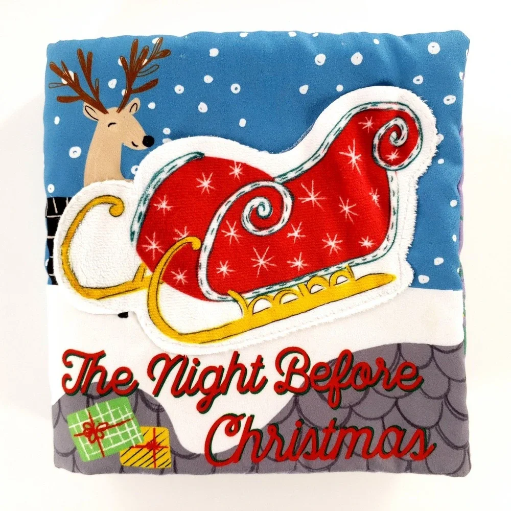 Mud Pie Night Before Christmas Cloth Fabric Children's Book 8
